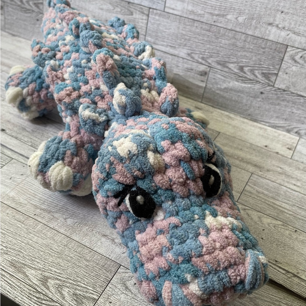 Crochet Alligator Plush Toy Handmade